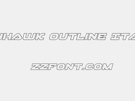 Skyhawk Outline Italic