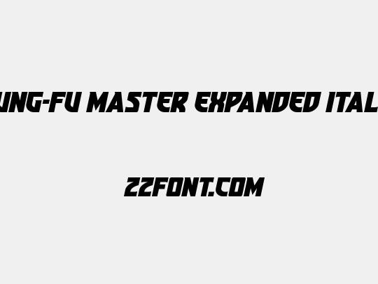 Kung-Fu Master Expanded Italic