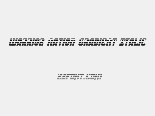 Warrior Nation Gradient Italic