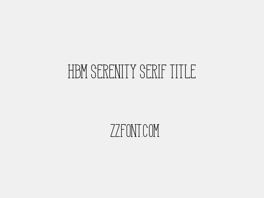 HBM Serenity Serif Title