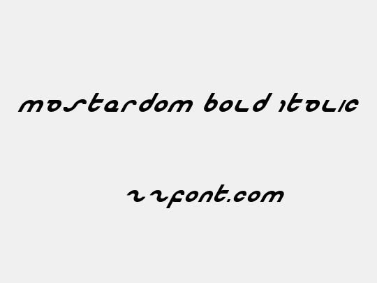 Masterdom Bold Italic