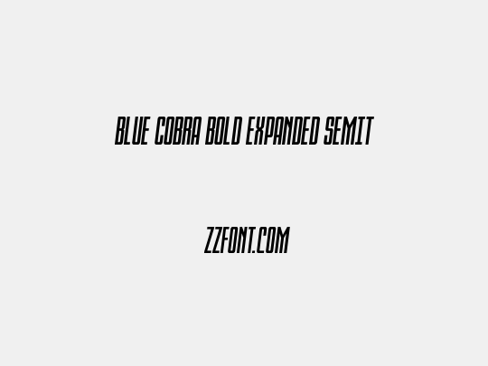 Blue Cobra Bold Expanded SemIt