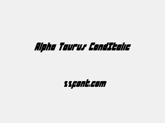 Alpha Taurus CondItalic
