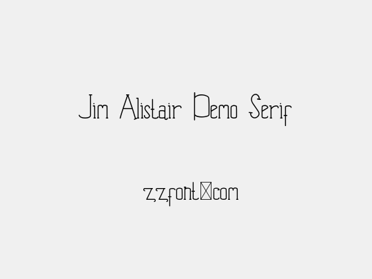Jim Alistair Demo Serif