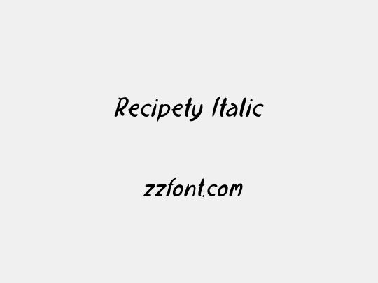 Recipety Italic