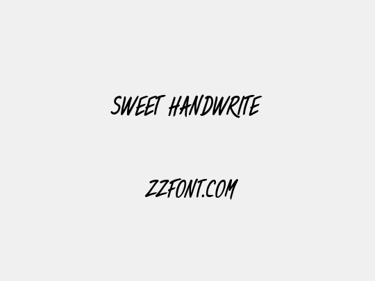 Sweet Handwrite