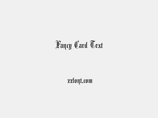 Fancy Card Text