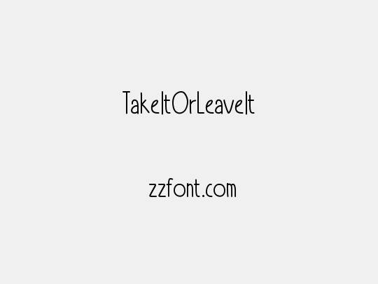 TakeItOrLeaveIt
