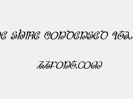 The Shire Condensed Italic