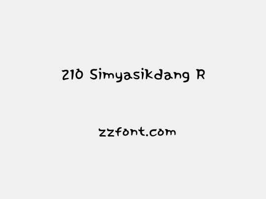 210 Simyasikdang R