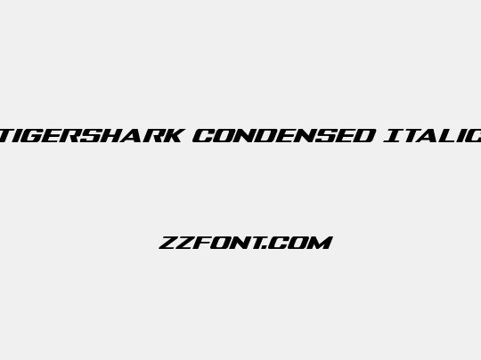 Tigershark Condensed Italic