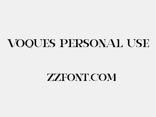 VOQUES Personal Use