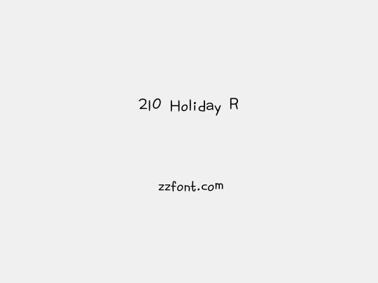 210 Holiday R