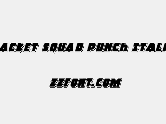 Racket Squad Punch Italic