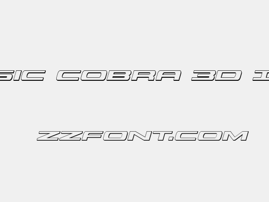 Classic Cobra 3D Italic