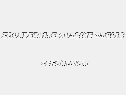 Zounderkite Outline Italic