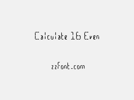 Calculate 16 Even