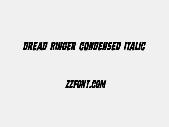 Dread Ringer Condensed Italic