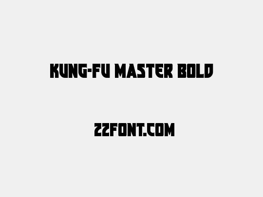 Kung-Fu Master Bold