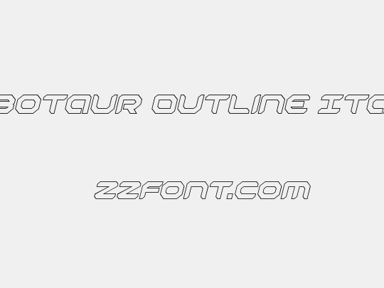 Robotaur Outline Italic
