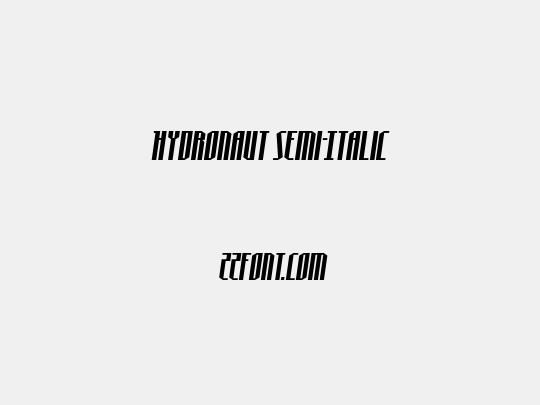 Hydronaut Semi-Italic