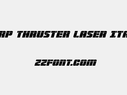 Warp Thruster Laser Italic