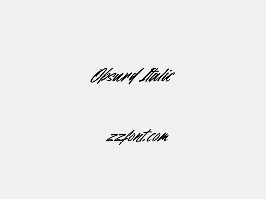 Obsurd Italic