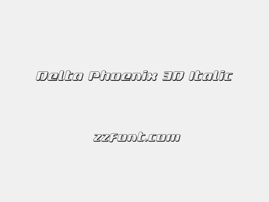 Delta Phoenix 3D Italic