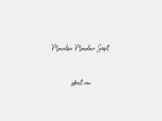 Monalisa Monoline Script