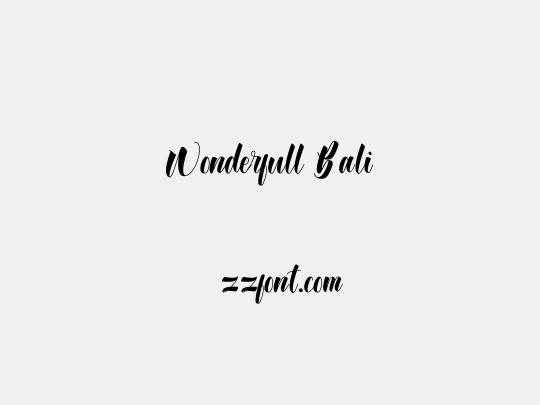 Wonderfull Bali