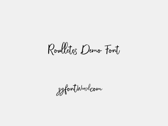 Roulletes Demo Font