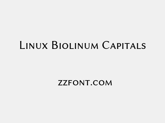 Linux Biolinum Capitals