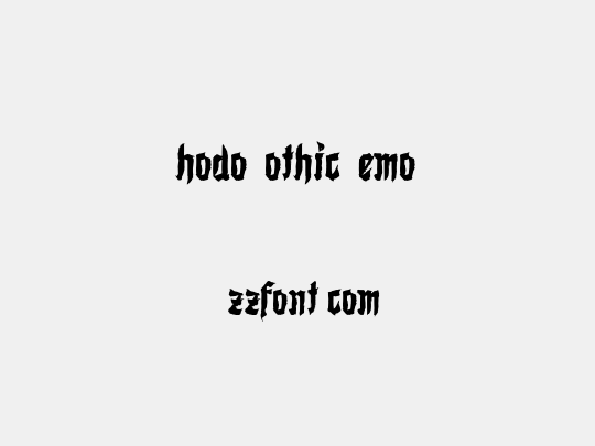 Shodo Gothic Demo 