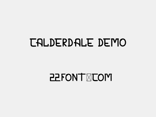 CALDERDALE DEMO