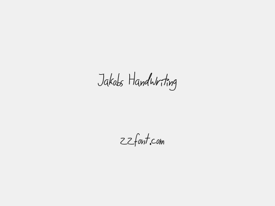 Jakobs Handwriting