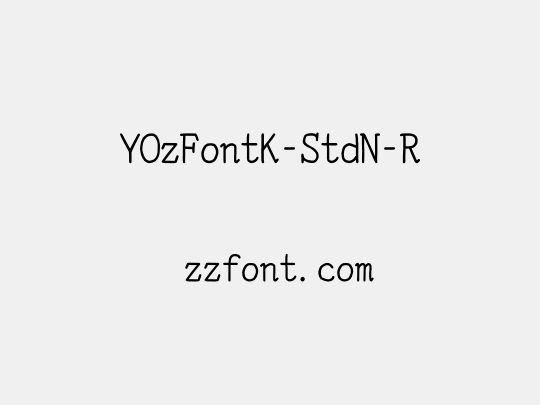 YOzFontK-StdN-R