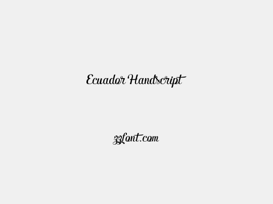 Ecuador Handscript