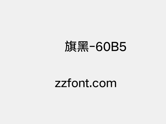 汉仪旗黑-60B5