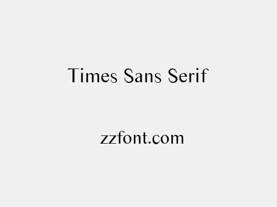 Times Sans Serif