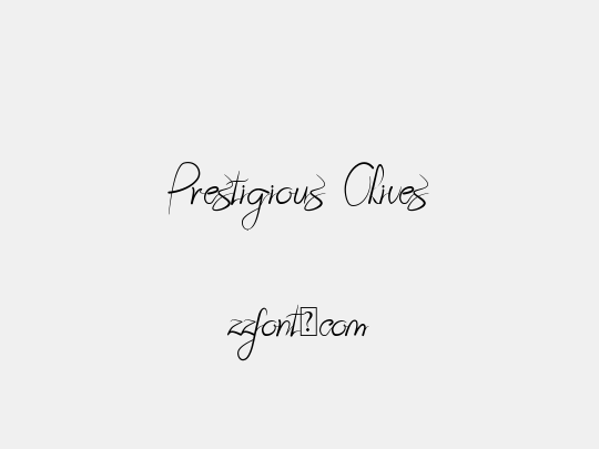 Prestigious Olives