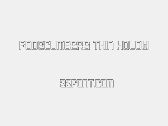 FODECUMBERS THIN HOLOW