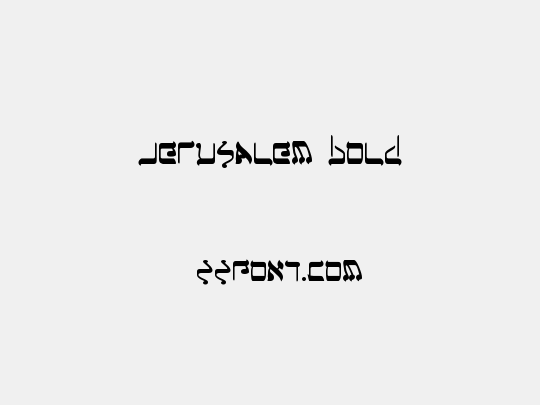 Jerusalem Bold
