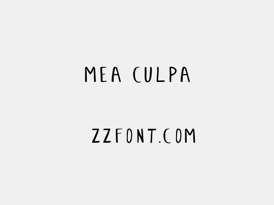 Mea Culpa