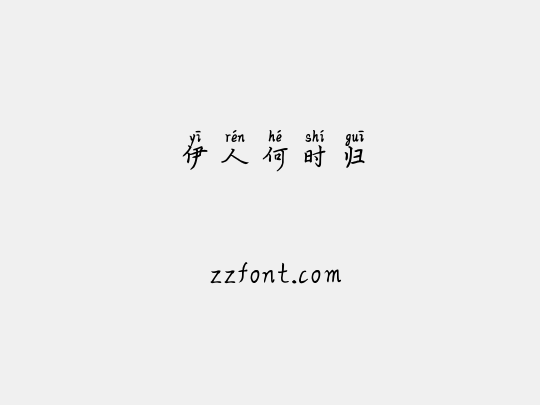 伊人何时归