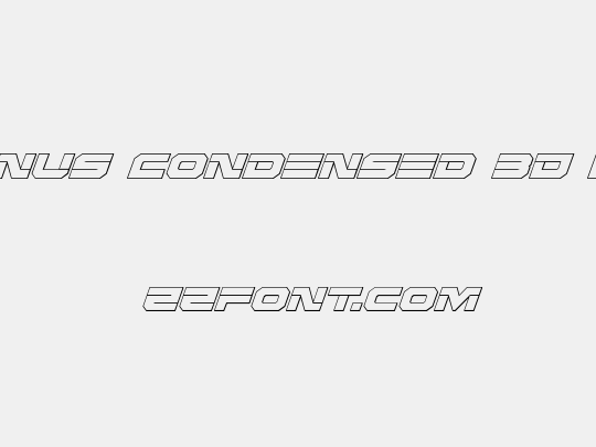 Eridanus Condensed 3D Italic