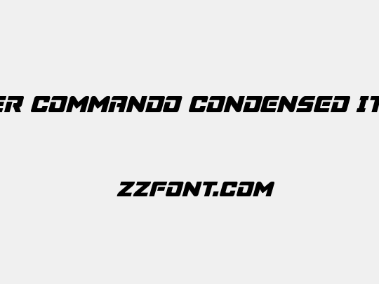 Super Commando Condensed Italic