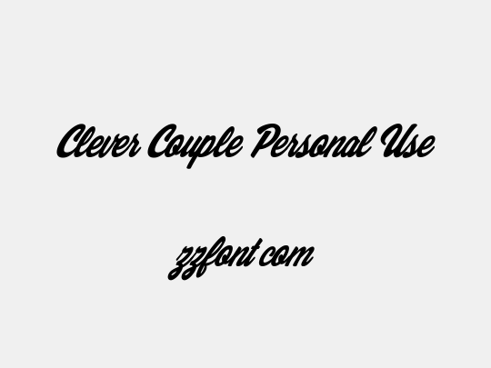 Clever Couple Personal Use
