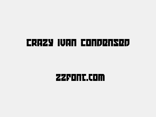 Crazy Ivan Condensed