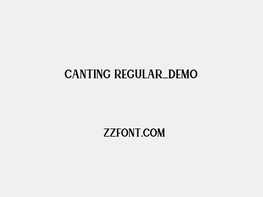 Canting Regular_DEMO