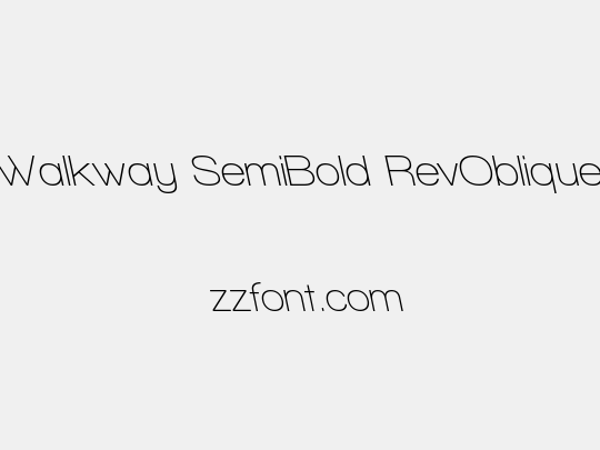 Walkway SemiBold RevOblique